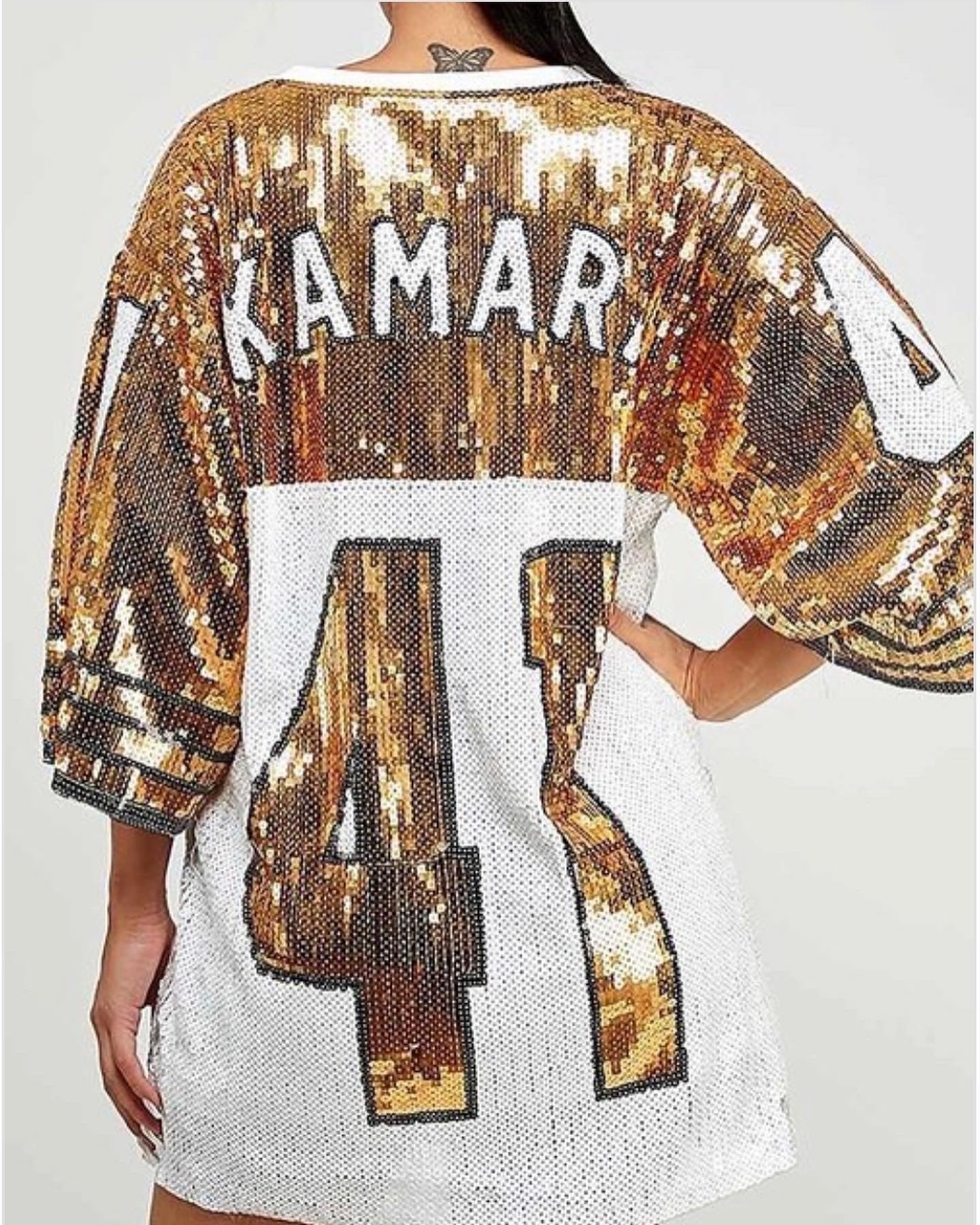 Saints Sequins Kamara 41 Shirt Dress Free Size