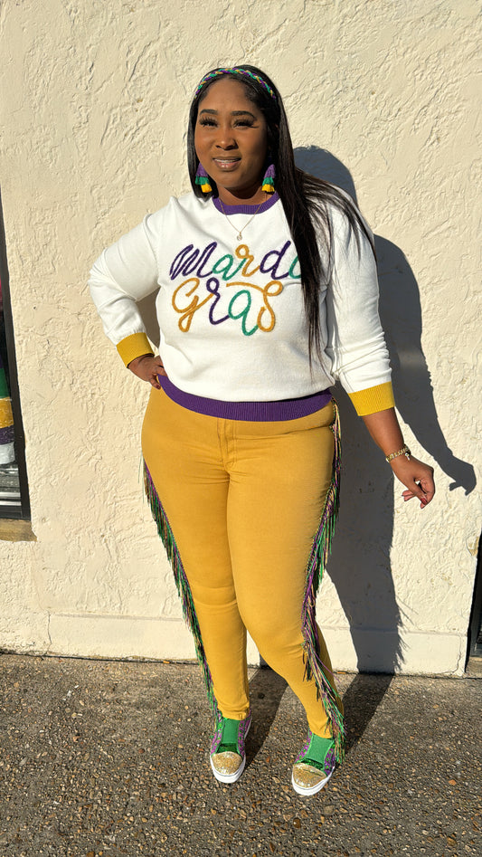 Mardi Gras Sweater