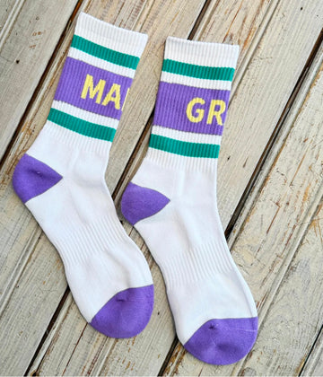 Adult Mardi Gras Socks