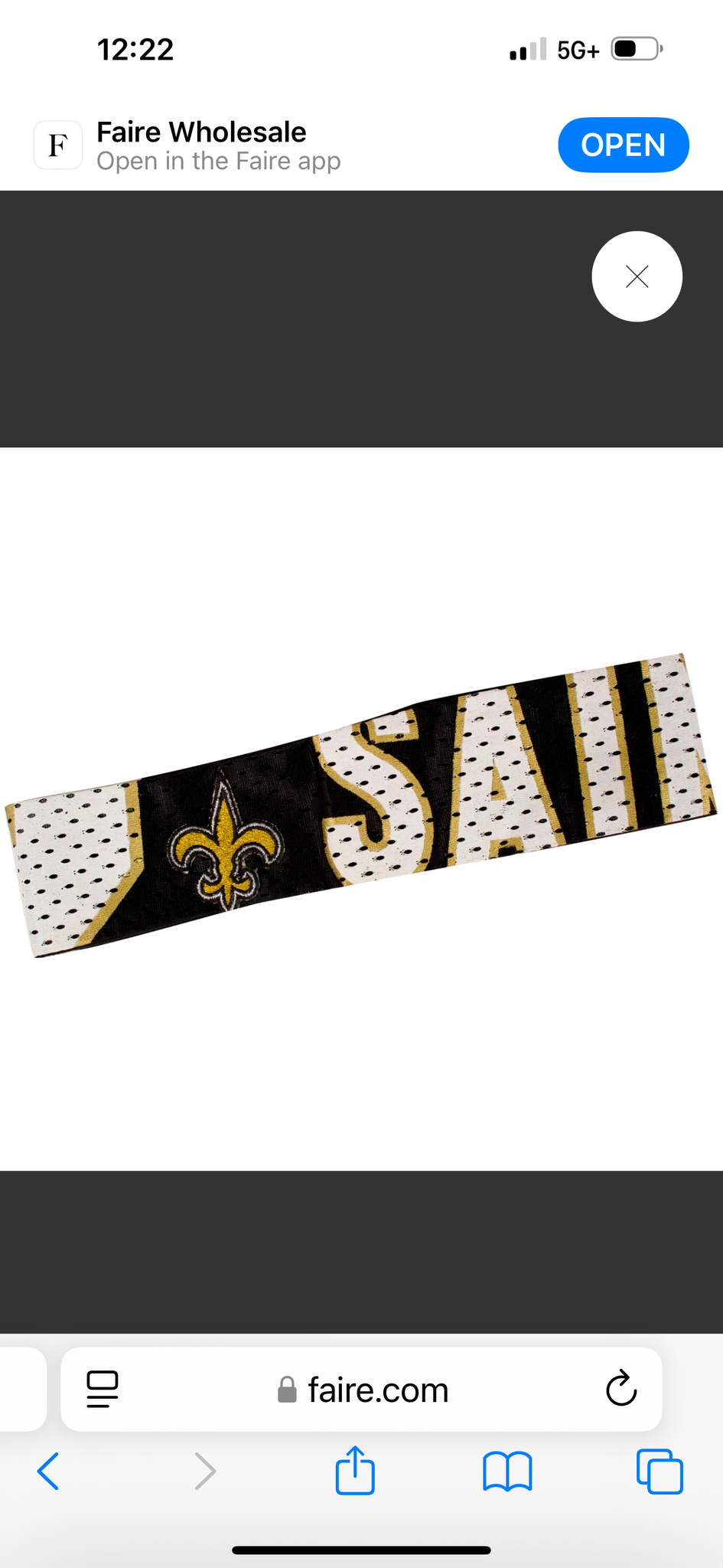 Saints NFL Headband