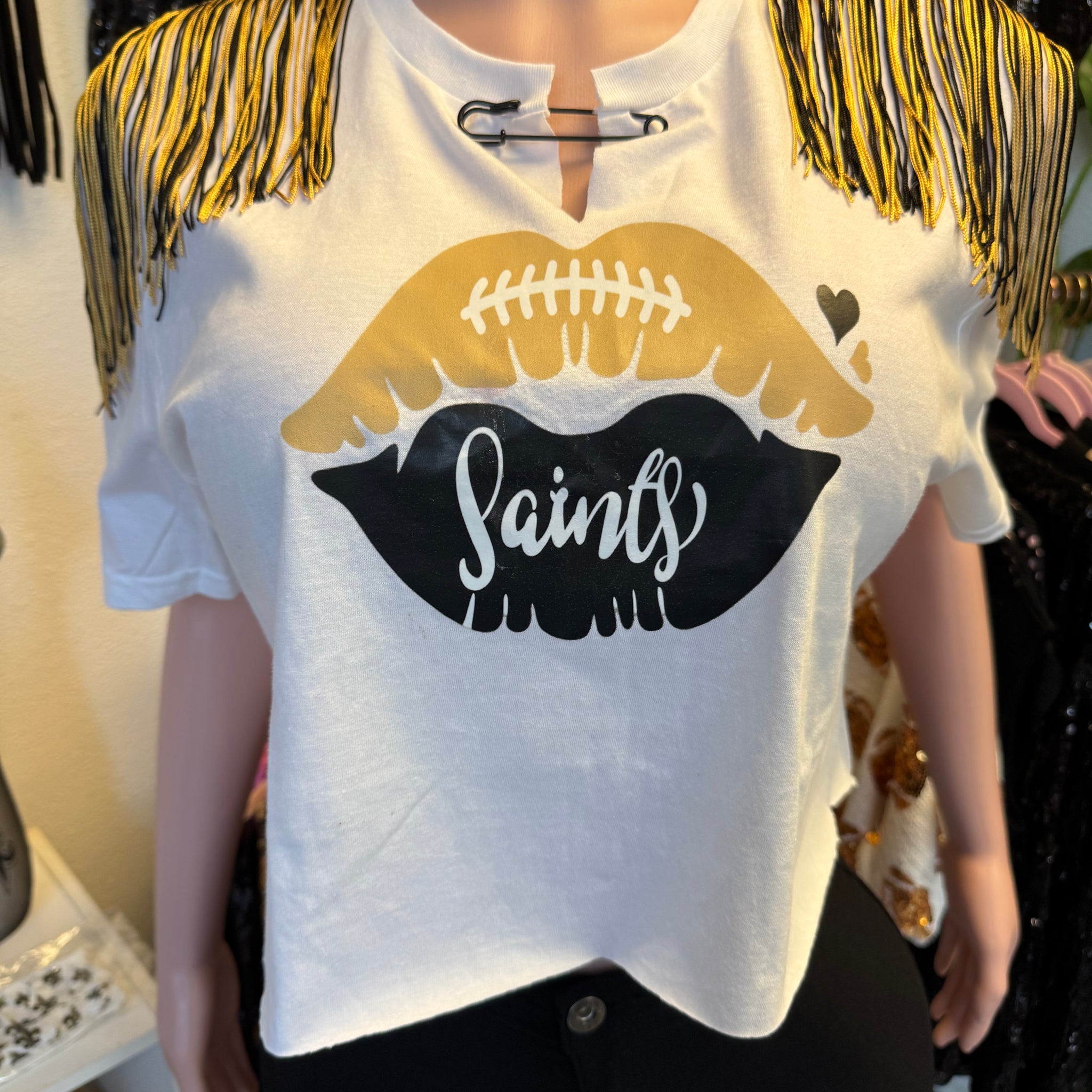 Saints Custom Crop T-shirt