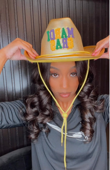 Mardi Gras Cowboy Hat