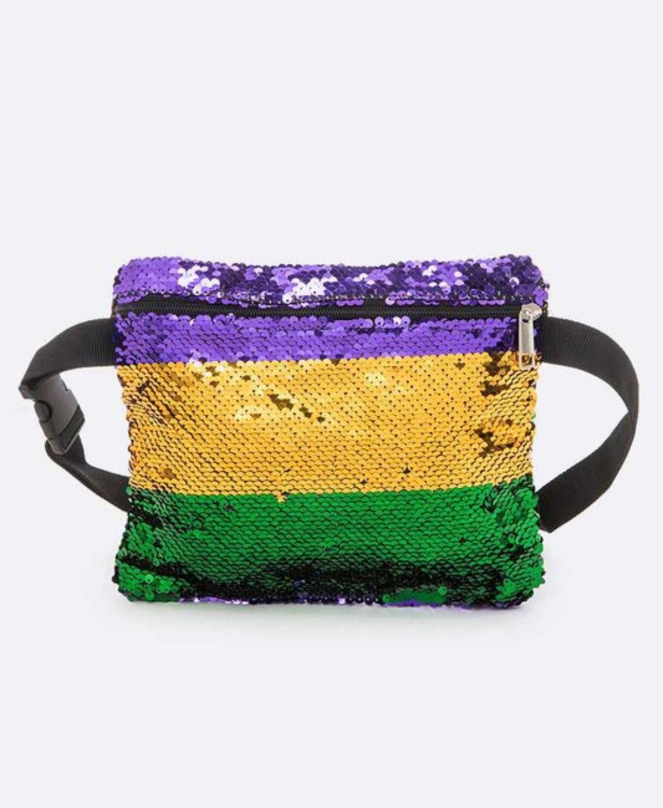 sequin mardi gras fanny pack